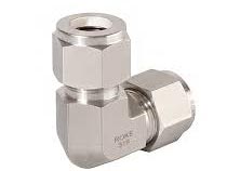 1/2 Inch SS316 Stainless Steel Twin Ferrules Tube Compression 90 Degree Union Elbow