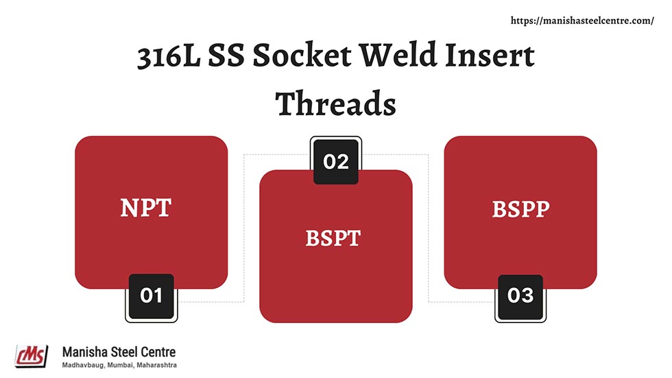 316L SS Socket Weld Insert Threads