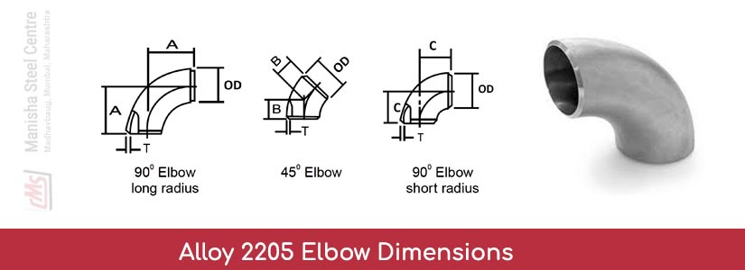 Alloy 2205 Elbow Dimensions