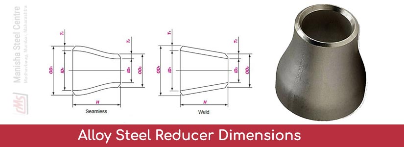Alloy Steel Reducer Dimensions