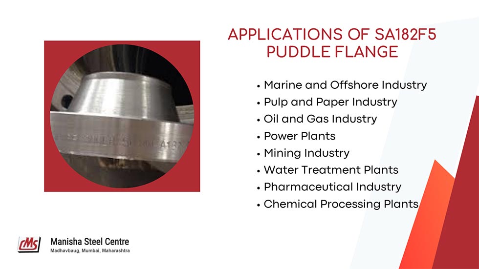 Applications of SA182F5 Puddle Flange