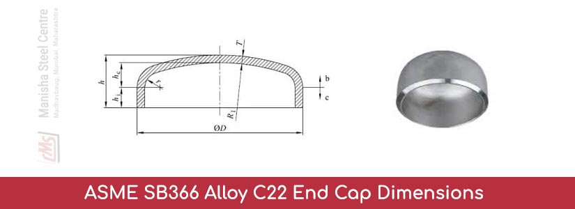 ASTM B366 Alloy C22 End Cap Dimensions