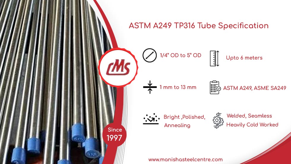 ASTM A249 TP316 Tube Specification