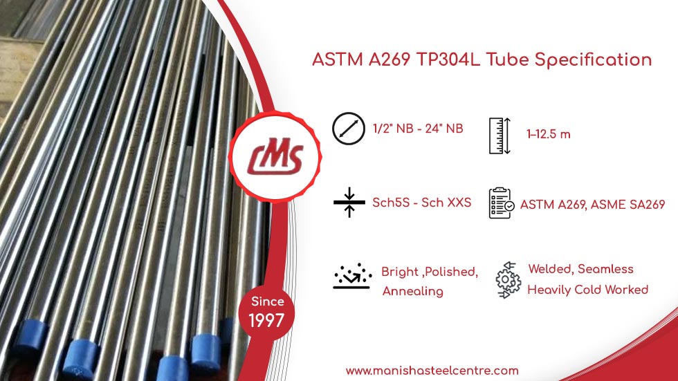 ASTM A269 TP304L Tube Specification