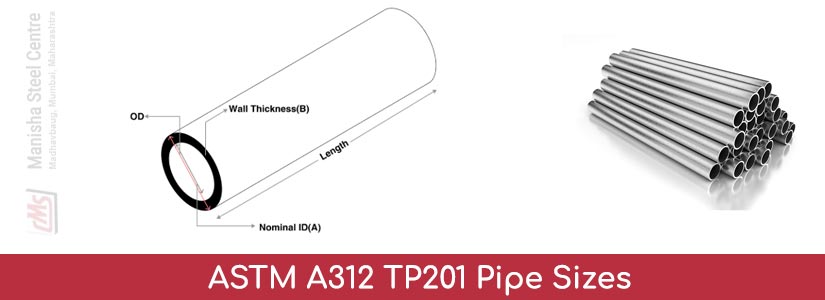 ASTM A312 TP201 Pipe Sizes