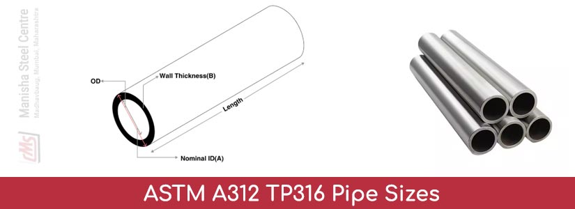 ASTM A312 TP316 Pipe Sizes
