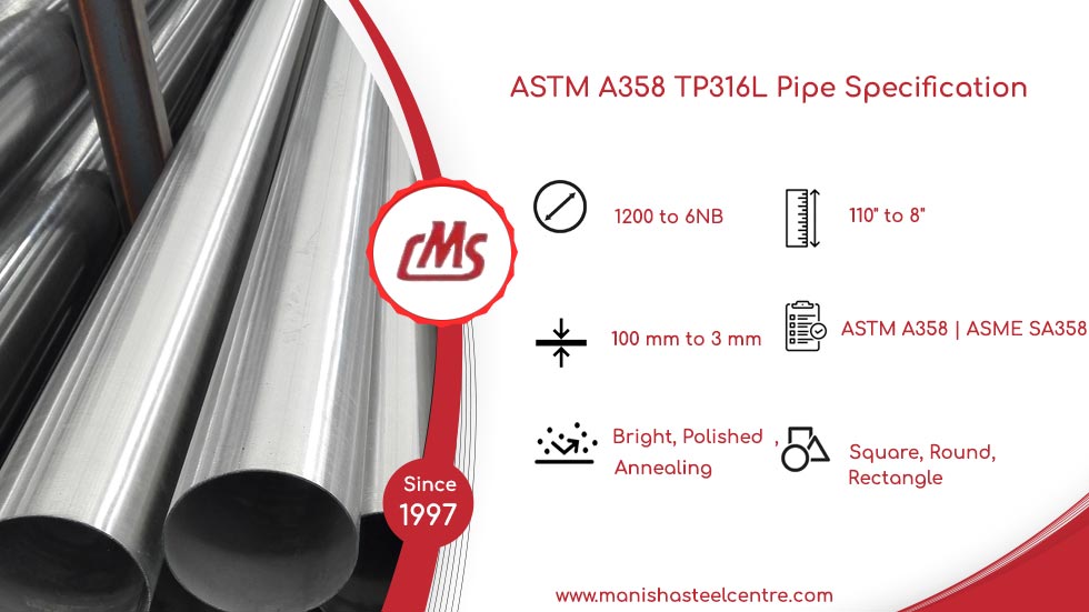 ASTM A358 TP316L Pipe Specification 