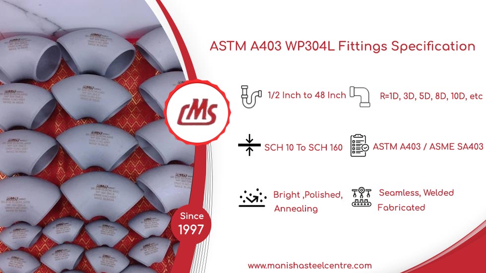 ASTM A403 WP304L Fittings Specification ASTM A403 WP304L Fittings Specification