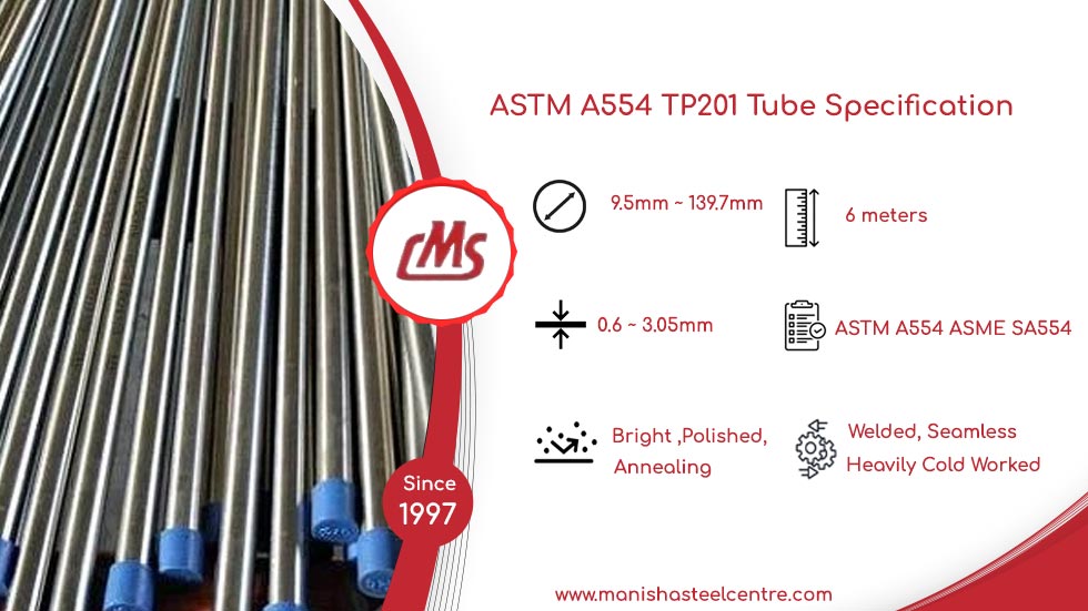 ASTM A554 TP201 Tube Specification