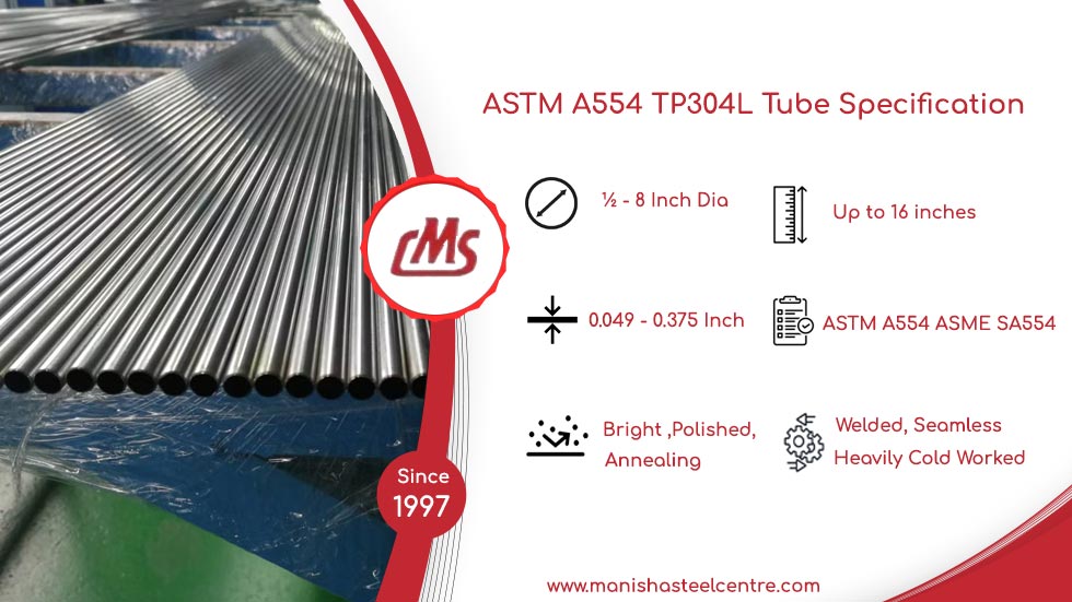 ASTM A554 TP304L Tube Specification ASTM A554 TP304L Tube Specification