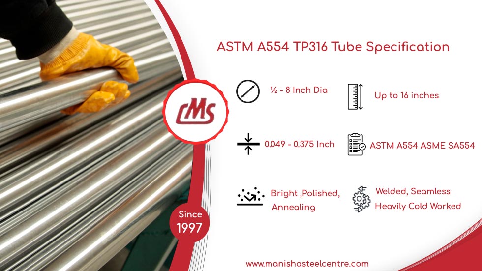 ASTM A554 TP316 Tube Specification