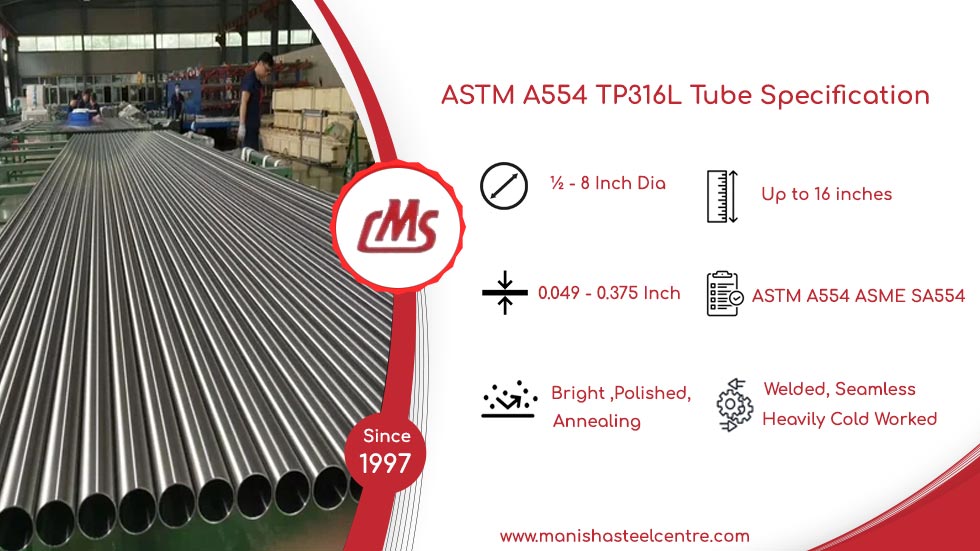 ASTM A554 TP316L Tube Specification ASTM A554 TP316L Tube Specification