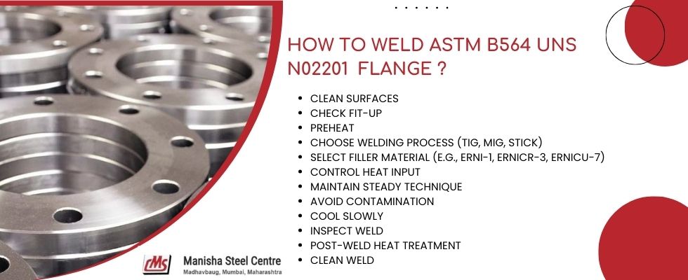 ASTM B564 UNS N02201 Flange Welding 