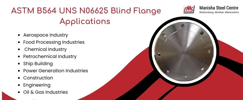 ASTM B564 UNS N06625 Blind Flange Applications 