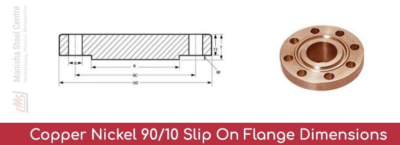 Copper Nickel 90/10 Slip On Flange Dimensions