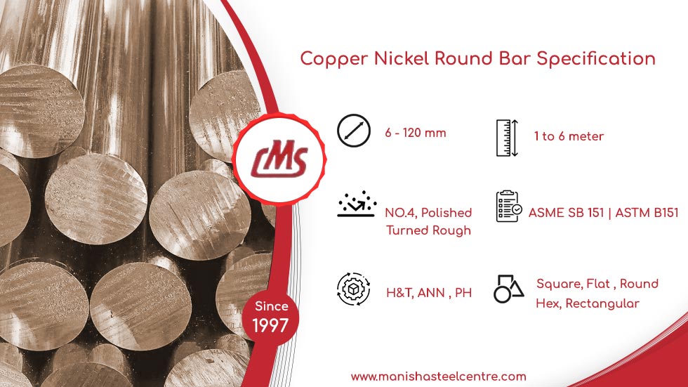 Copper Nickel Round Bar Specification  