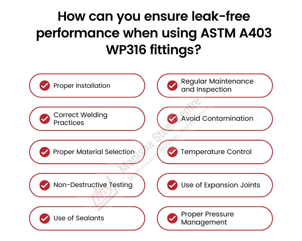 Leak-free Performance ASTM A403 WP316 Fittings