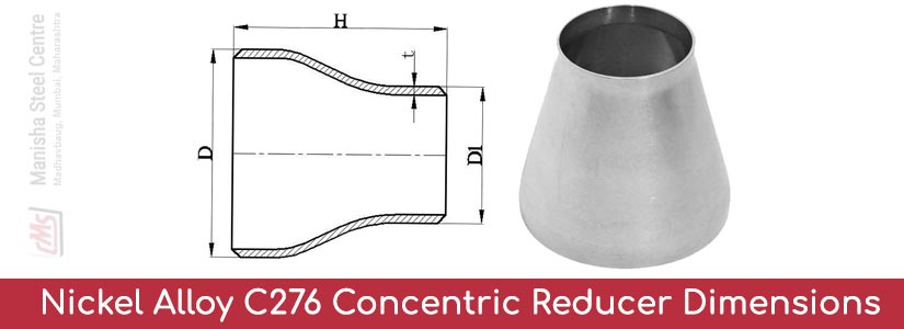 Nickel Alloy C276 Concentric Reducer Dimensions