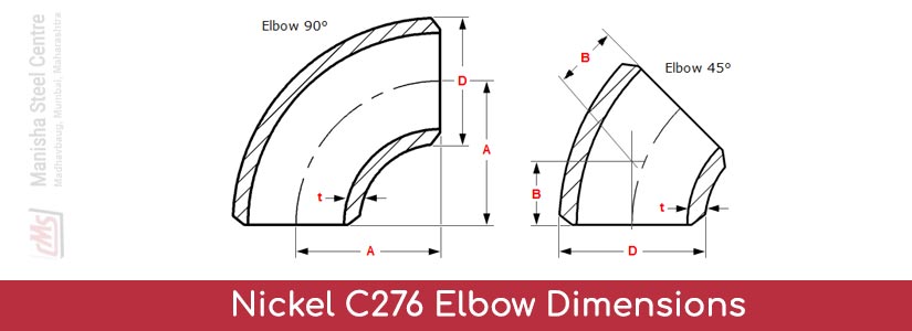 Nickel C276 Elbow Dimensions