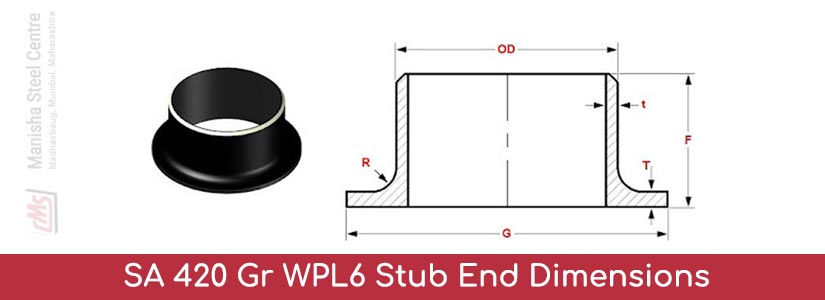 SA 420 Gr WPL6 Stub End Dimensions