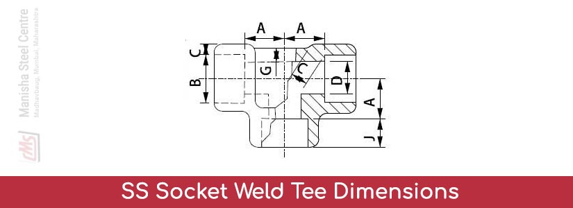 SS Socket Weld Tee Dimensions