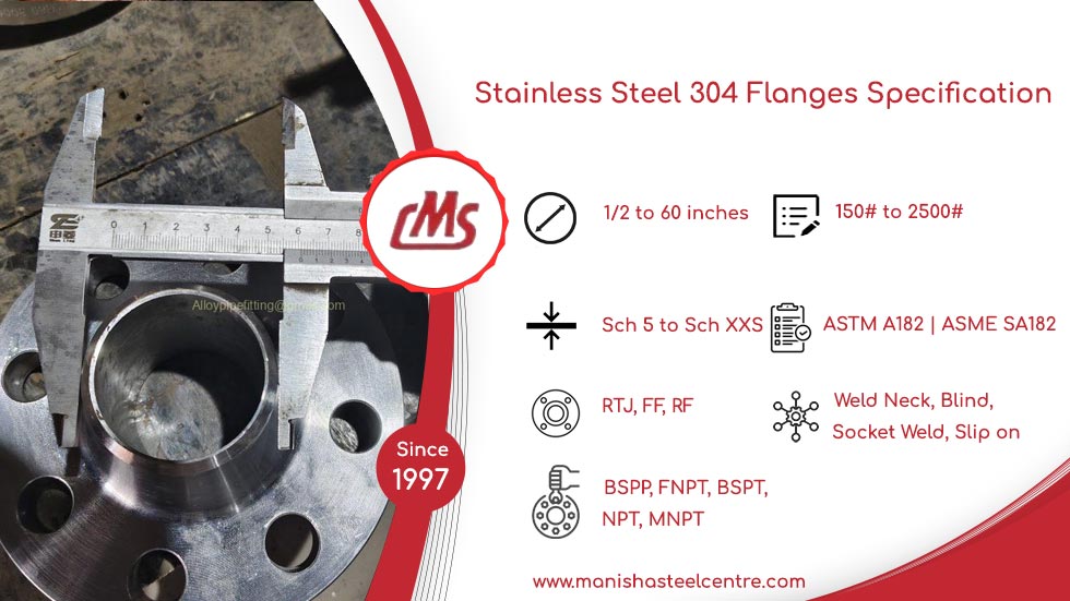 Stainless Steel 304 Flanges Specification
