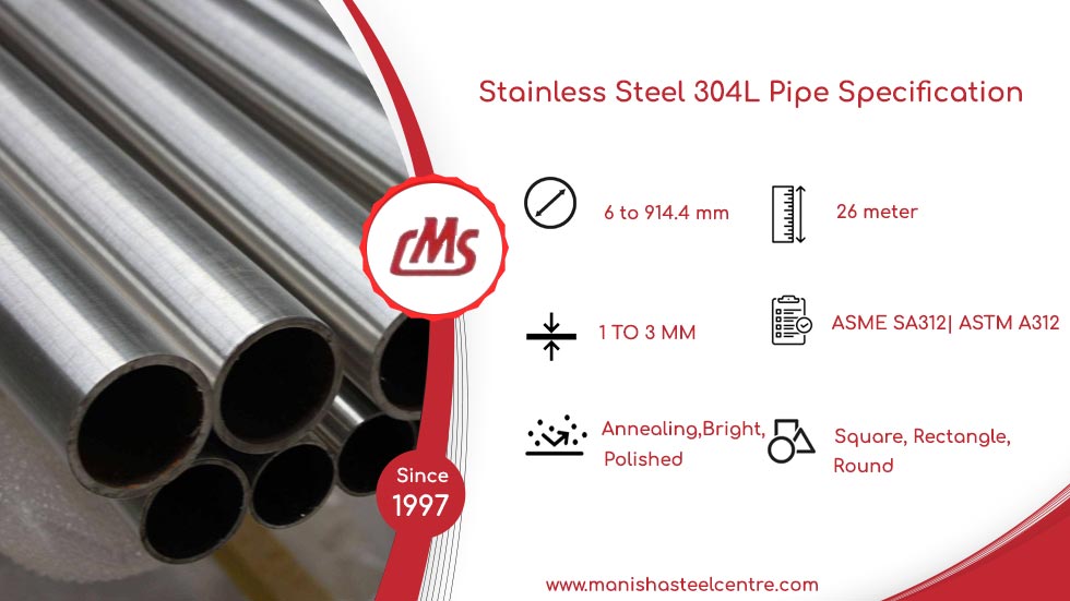 Stainless Steel 304L Pipe Specification   