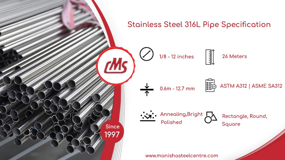 Stainless Steel 316L Pipe Specification 