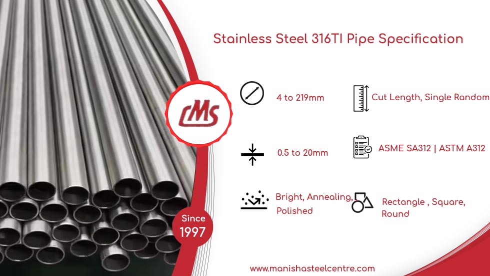 Stainless Steel 316TI Pipe Specification