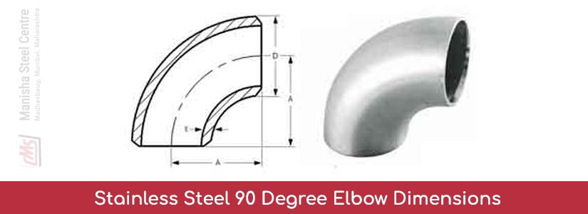 Stainless Steel 90 Degree Elbow Dimensions