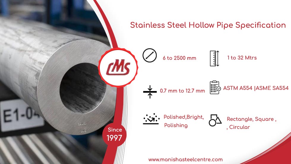 Stainless Steel Hollow Pipe Specification  