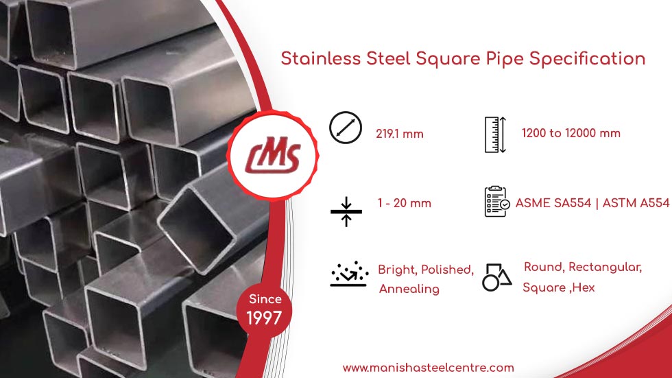 Stainless Steel Square Pipe Specification Stainless Steel Square Pipe Specification